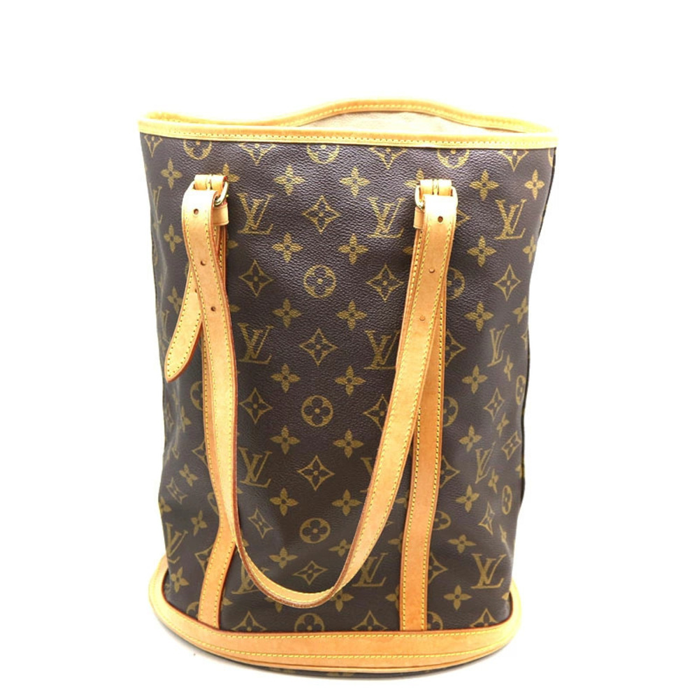 Louis Vuitton Shoulder Bag Monogram Canvas Bucket Brown